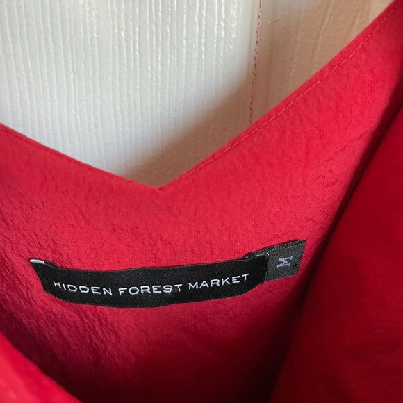 Hidden Forest Market Red Tie Slip Maxi Dress Korean/Seoul Fashion size M - Picture 5 of 8